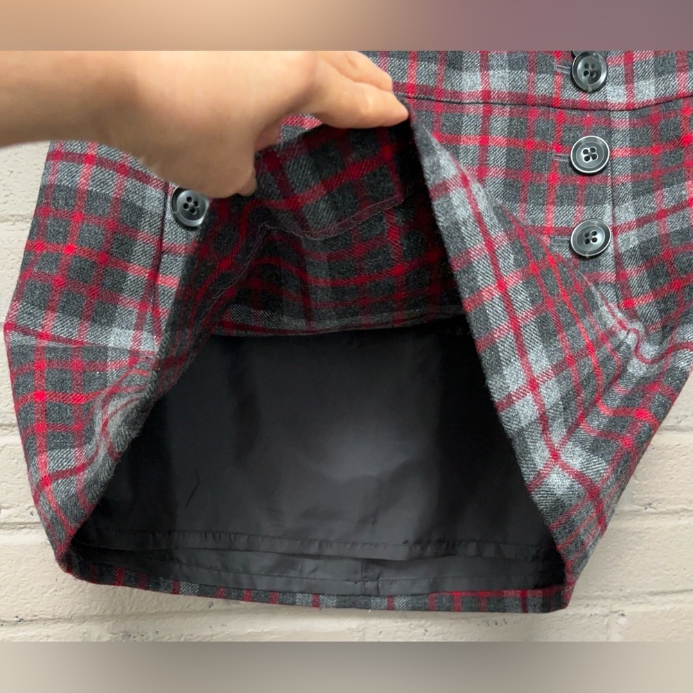 GAP Plaid wool blend skirt 6 - Picture 4 of 9